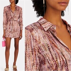 ALEXIS INTEMIX EXCLUSIVE "CIANDRA" ABSTRACT PRINT BOHO SHIRT DRESS XS